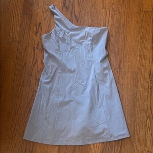 Outdoor Voices One-Shoulder Blue Dress